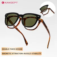 KANSEPT-gafas progresivas para hombre, anteojos cuadrados magnéticos con Clip para lectura, gafas de sol para hombre y mujer, monturas de gafas