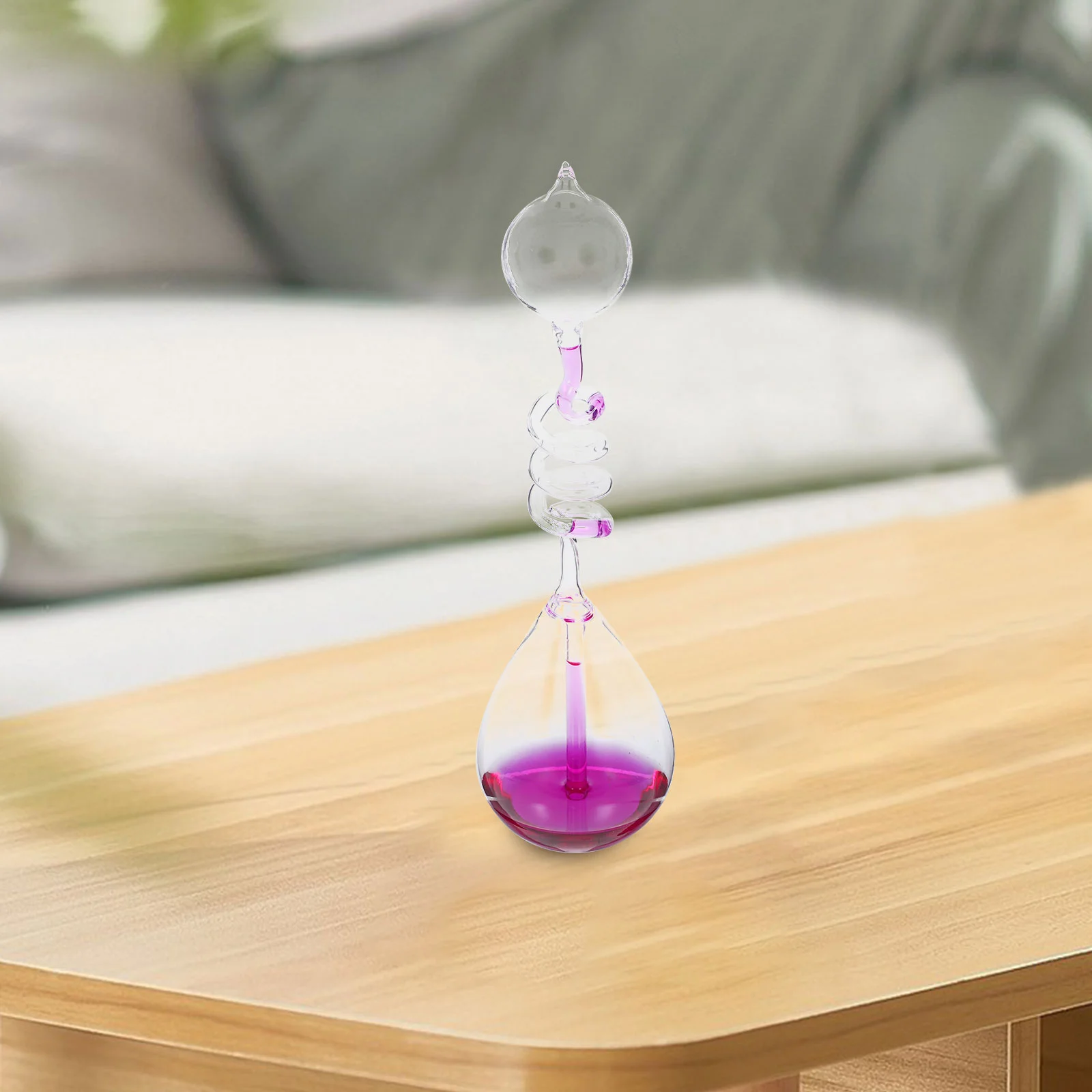 Creative Heat Transfer Bottle Desktop Decoration Purple Glass Craft Hourglass Timer Novelty Decorative Item Love Theme