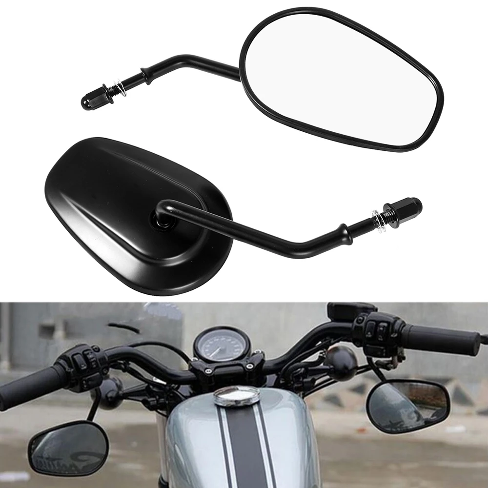 Motorrad-Rückspiegel, geeignet für Harley-Serie Xl883/1200/x48 Gv300 Honda Cm500, modifiziertes Rückspiegelzubehör
