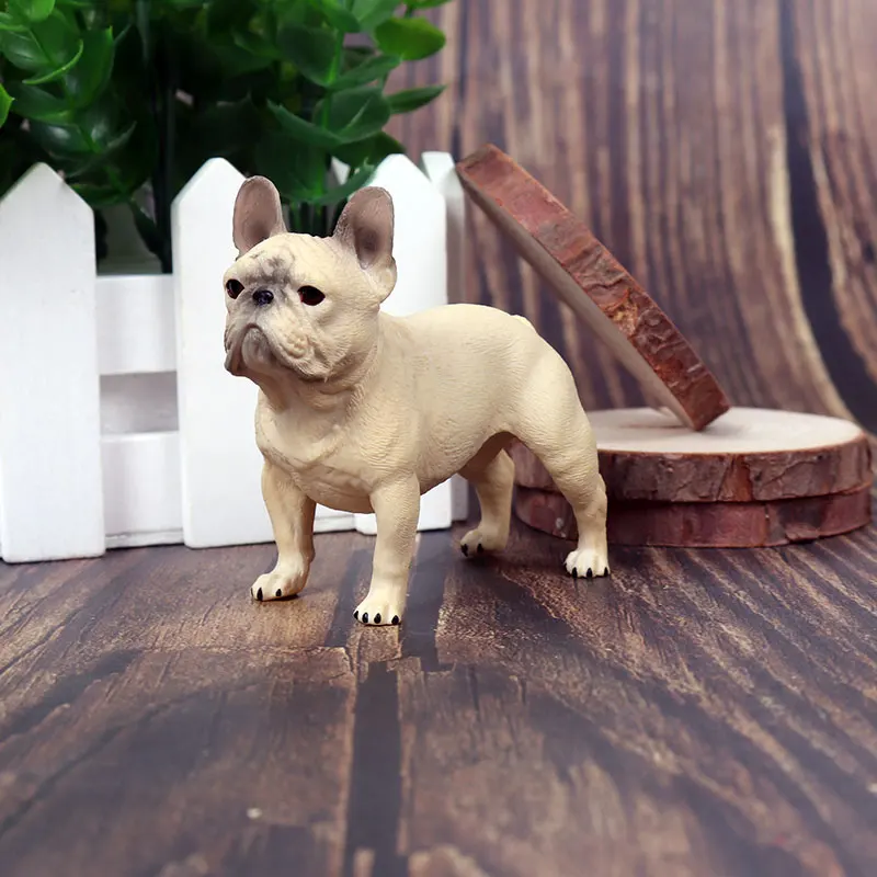 Oenux Classic Cute French Bulldog Simulation Animals Lovely Puppy Pet Dog Action Figures Model Figurine PVC Collection Toys