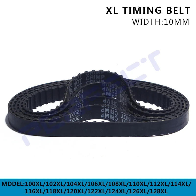 100/102/104/106/108/110/112/114/116/118/120/122/124/126/128 XL Timing Ring Closure Belt 10mm Width Transmission Belts