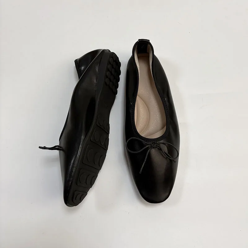 Plus Size 43 Modische Weiche Slip-On Schuhe für Damen, Lässige Ballerinas mit Schleifenknoten, Damen Tanzschuhe, Neu – Detail 6