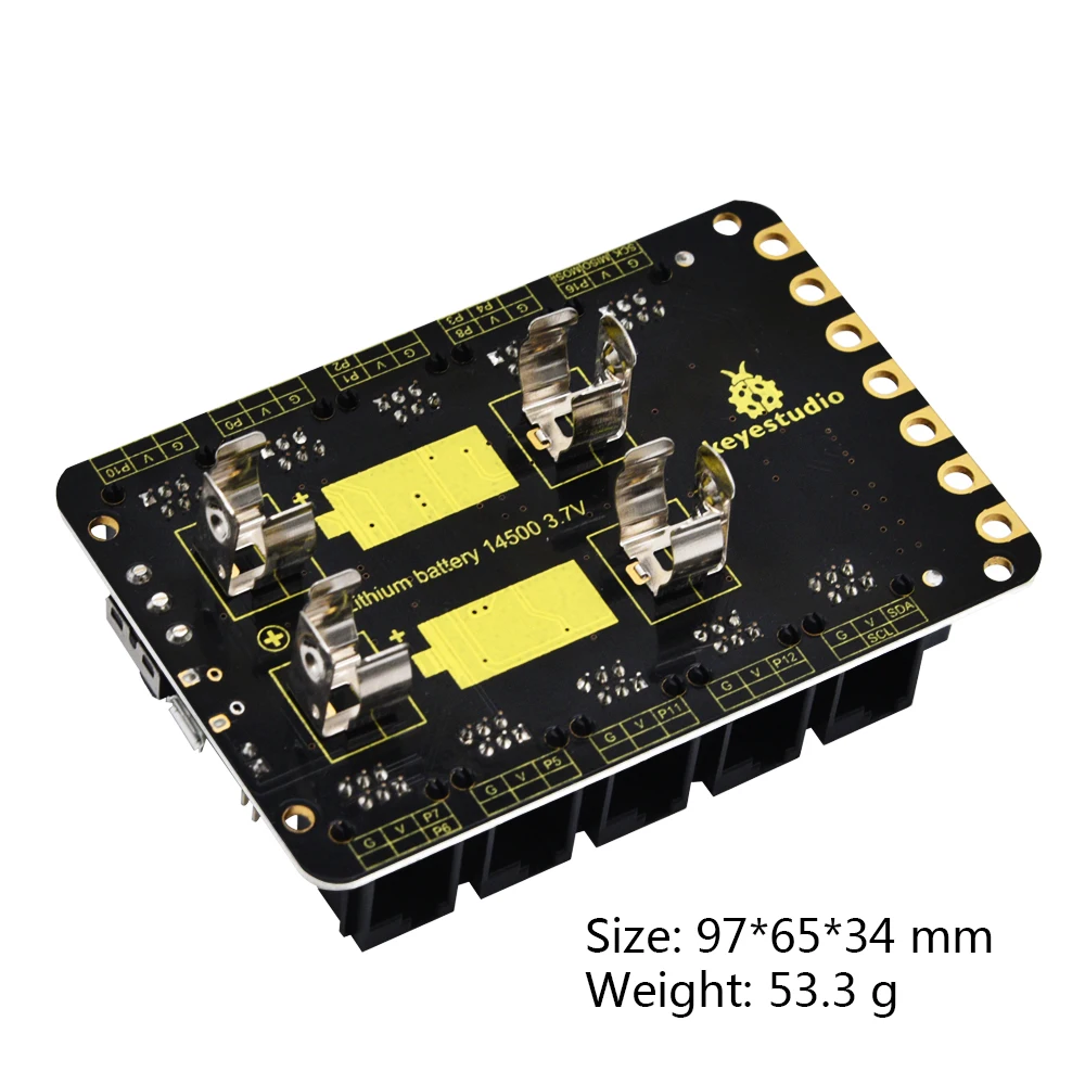 Keyestudio EASY Plug Shield V1.0 + pannello acrilico progetti stelo fai da te per Micro:Bit