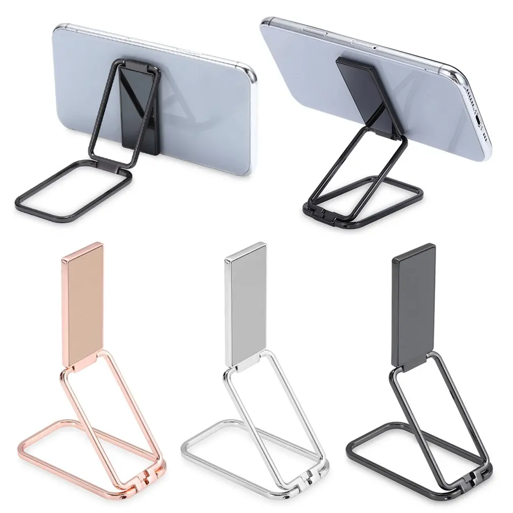 360 Rotation Mobile Phone Foldable Stand Back Ultra Thin Phone Ring Holder Desk Metal Finger Kickstand Home Office Accessories