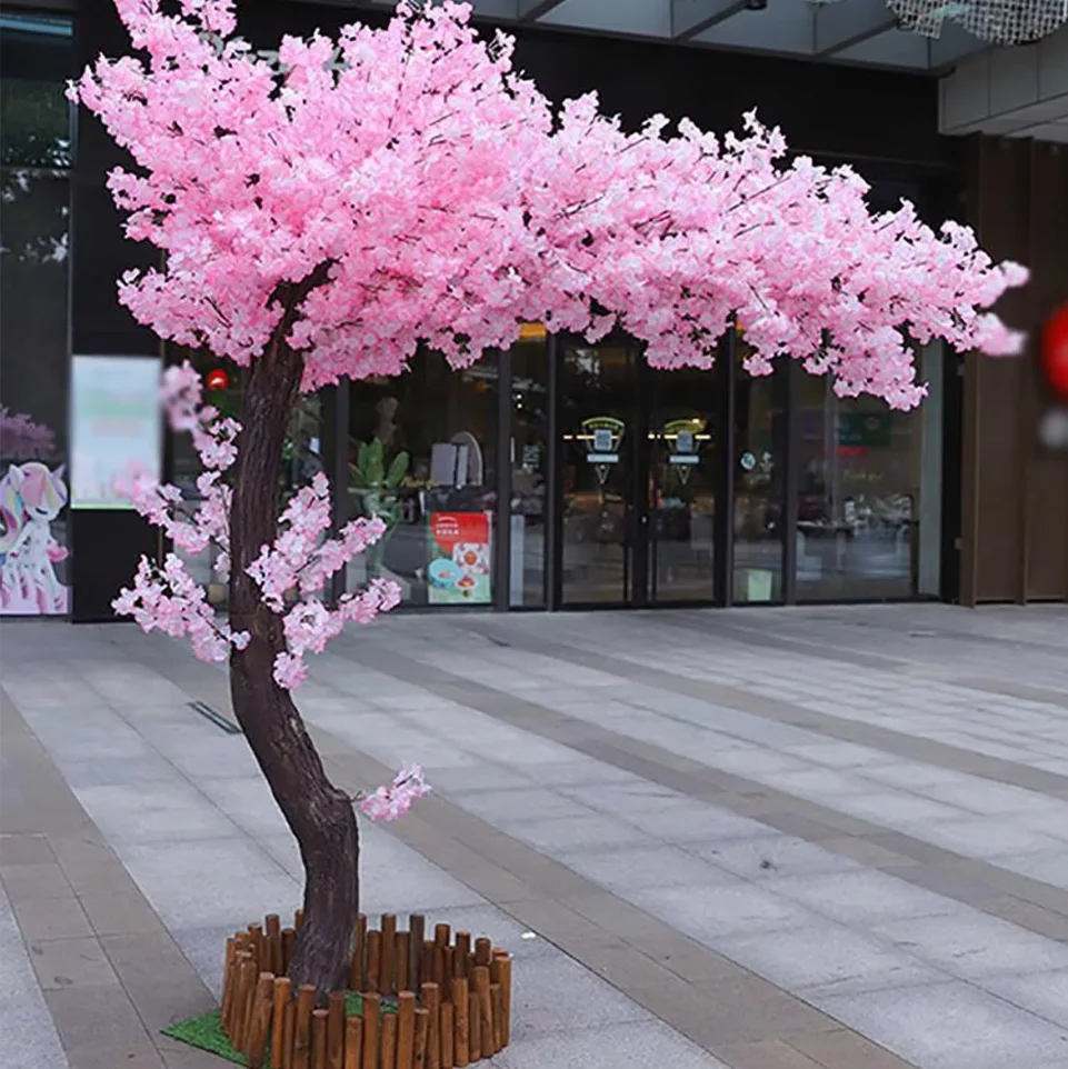 

Artificial Cherry Blossom Trees - Pink Peach Blossom Wishing Tree for Indoor Outdoor Home Office or Party Wedding 5.2FT 1.6M