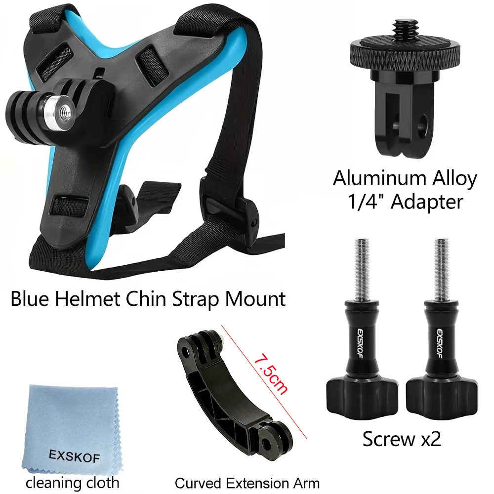 Motorhelm Kinband Mount voor GoPro Hero 13 12 11 10 9 8 DJI Osmo Insta360 SJCAM SJ4000 AKASO Actie Camera Accessoires