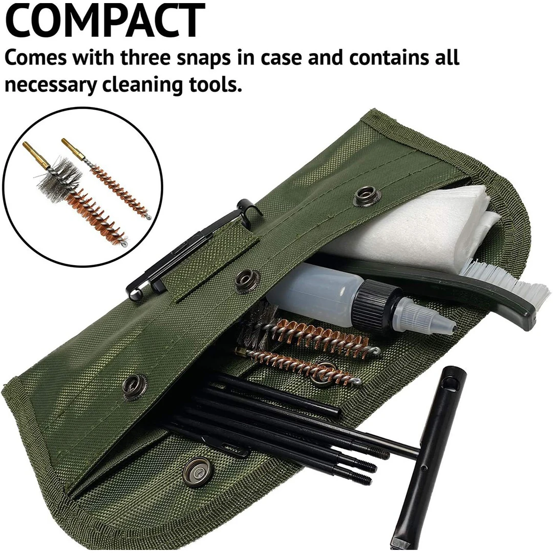 12pcs/Set Gun Cleaning Kit Set Pistol Brushes Cleaner For  5.56mm .223 22LR .22 Tactical Rifle Shotgun Gun Brushes