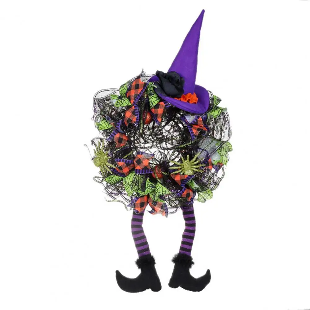 

Witch Legs Wreath Eye-catching Halloween Wreath Spooky Halloween Wreath Durable Witch Leg Door Garland for Festive Home