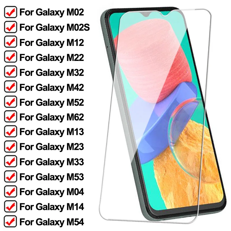 999D Bescherming Glas Voor Samsung Galaxy M04 M14 M54 M13 M23 M33 M53 Gehard Screen Protector M02 M12 M22 M32 M42 M52 M62 Glas