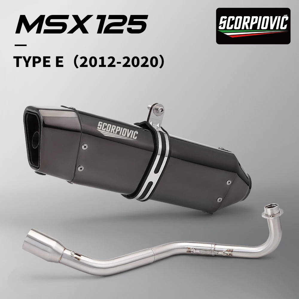 

Motorcycle exhaust system For honda grom M3 MSX 125 MSX125 slip on 2013-2019 contact middle pipe