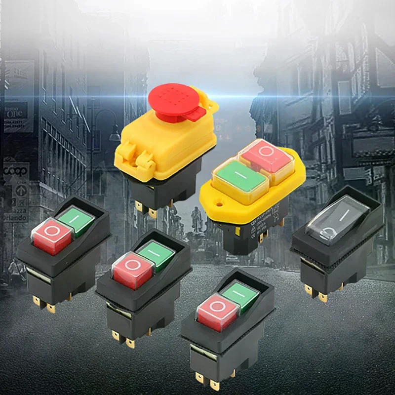 220V-250VAC Single Phase Safety Zero Voltage Switch With Plug Machine Off Switch For Quickly Turn Off Lathe Milling Table Cutter