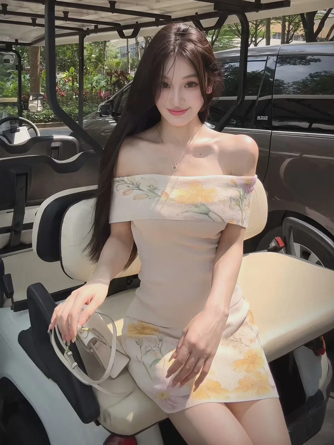 

Romantic Floral Print One-Shoulder Bodycon Skirt Set Women's Summer Gentle Elegance Slim-Fit Fashion Casual Date Wear