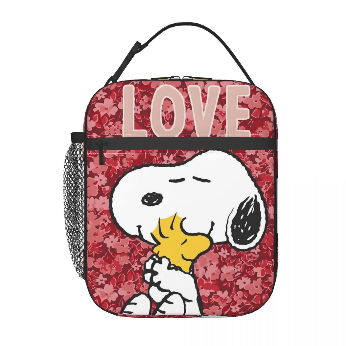 

Custom S-Snoopyes Moives Insulated Lunch Bag for Love Thermal Cooler Food Lunch Box Kids School Children Resuable Tote Bags