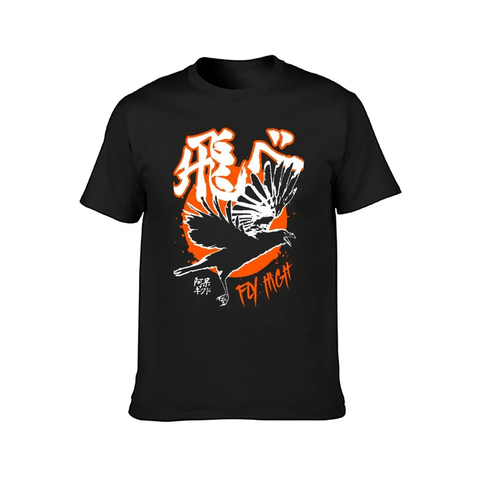 fly high itachi crow T-Shirt Aesthetic clothing Short sleeve tee heavy weight t shirts for men