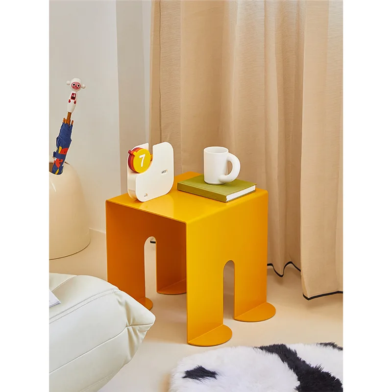 

Dopamine shoe changing stool creative wrought iron Internet celebrity small stool home designer low stool strong and durable