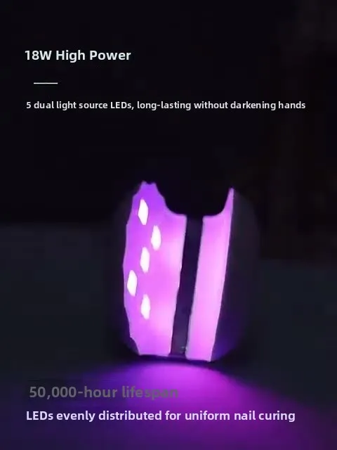 Mini Machine de photothérapie LED pour Nail Art, lumière rouge, séchage rapide, Portable, vernis à main, colle, lumière de cuisson, sans combustion