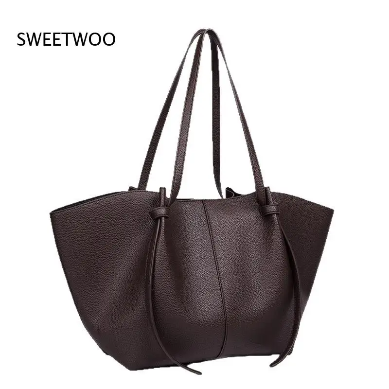 Women Wing Shaped Large Capacity Tote Bag Woven Leather Texture Casual Shoulder Handbag - view 4