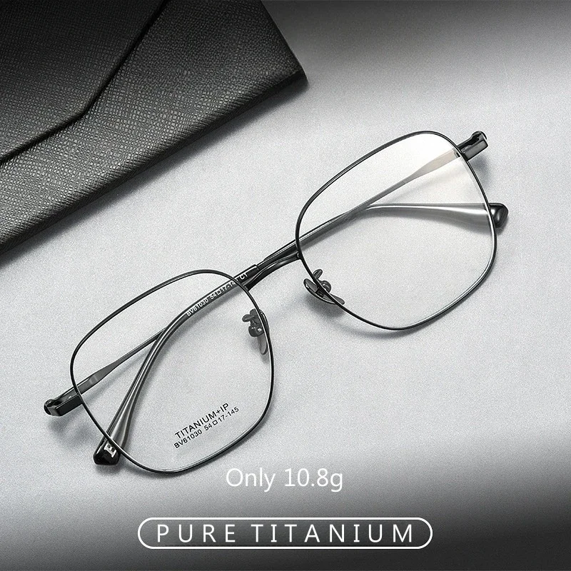 Fashion Optical Reading Glasses Pure Titanium Rectangle Frame Eyeglasses BW61030K for Men And Women Customizable Prescription