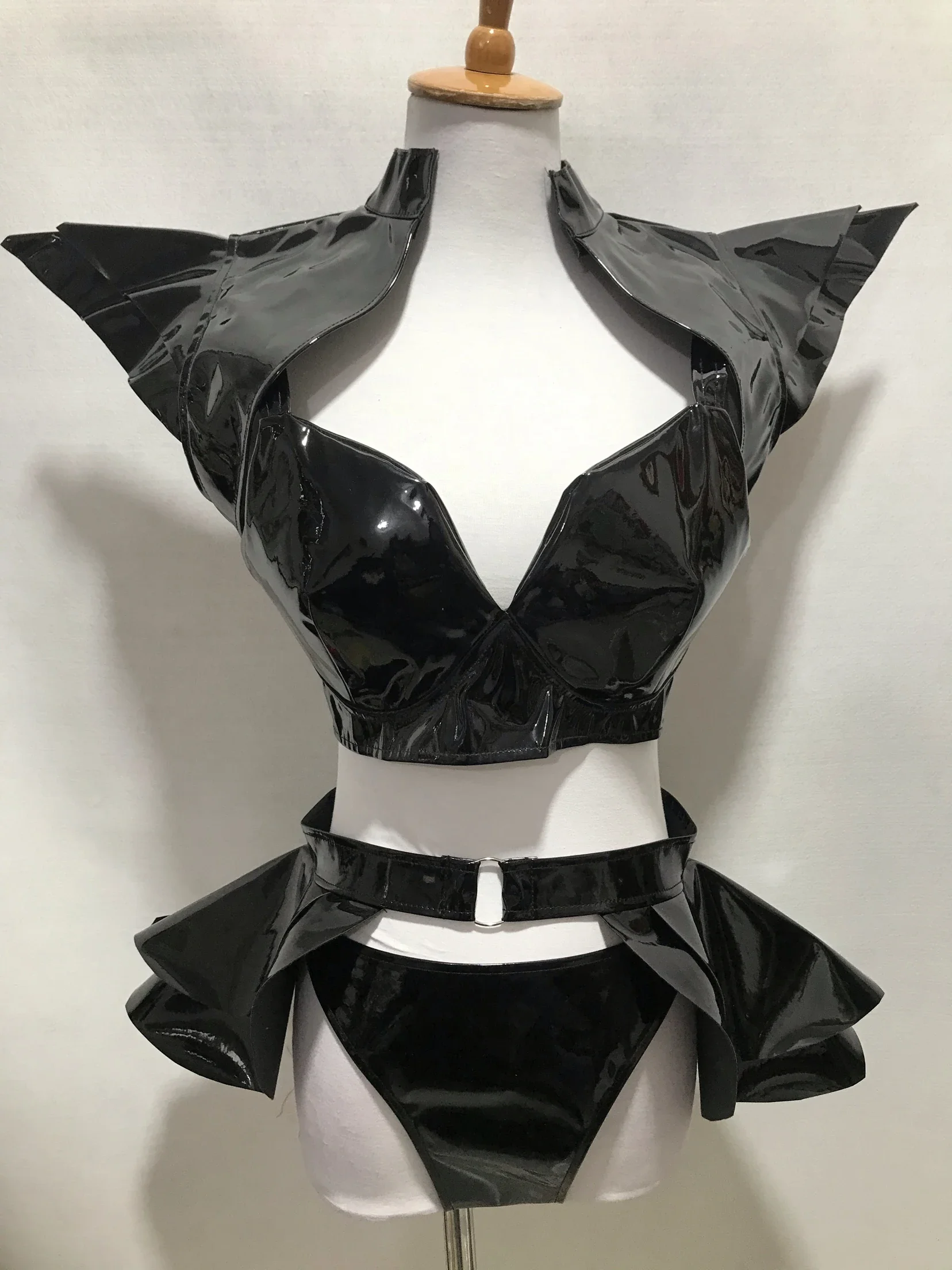 

Nightclub Bar Singer Gogo Jazz Dance Groups Stage Carnival Party Show Rave Outfit Silver Black Laser Performance Costume