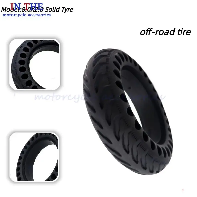 

8.0x2.0 Solid Tire Thickening Honeycomb Solid Wheel Tyre for Electric Bike Scooter Part 8 Inch