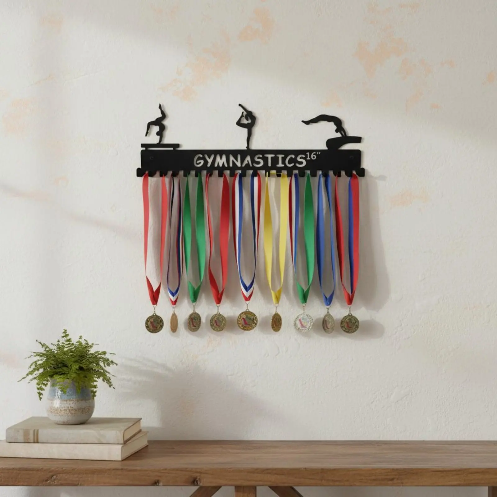 Wall Mounted Medal Rack Easy to Install Gymnastics Medal Holder Gymnast Honor Display Athlete Gift for Gymnasts - view 2