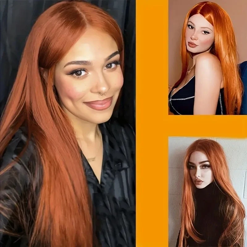 New fashion , middle-parted long straight hair African wig, full head cover