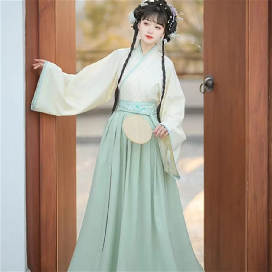 Hanfu kostum tradisional putri Tiongkok, pakaian Cosplay kuno Tiongkok untuk wanita