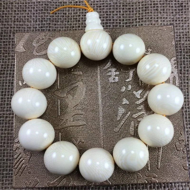 Mammoth ivory beads bracelet Buddha men's and women's handicrafts collection  rosary full pattern