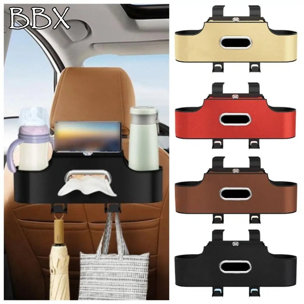 

Partition Design Car Backseat Storage Box Water-proof Phone Stand Holder Car Drink Cup Holder with Hook Space Saving