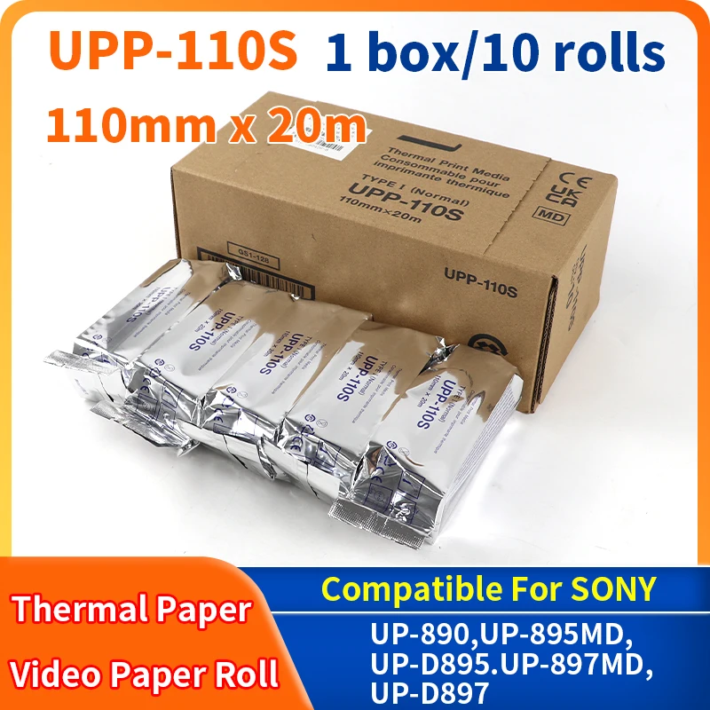 10 roll UPP-110S UPP 110S Thermal Printing Paper Roll Ultrasound Paper For Sony UP-890 UP-895MD UP-D895 UP-897MD UP-D897 printer