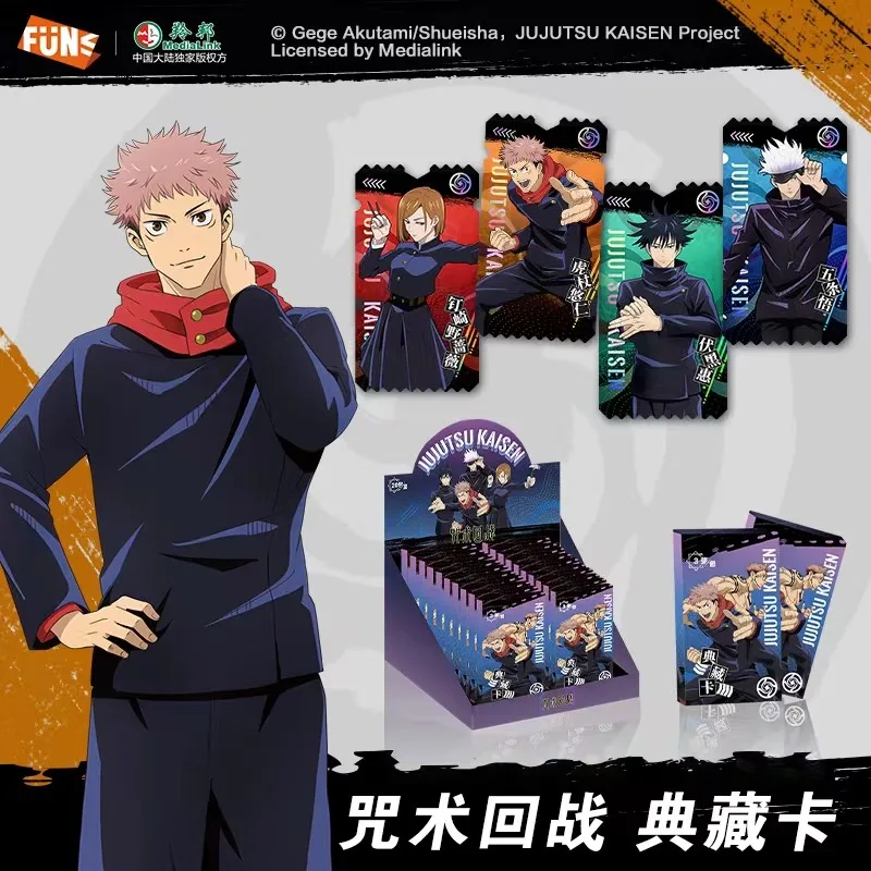 Anime Jujutsu Kaisen Collection Cards Box Satoru Gojo Figure Character Rare Game Collectibles Card Hobby For Children Gift Toy