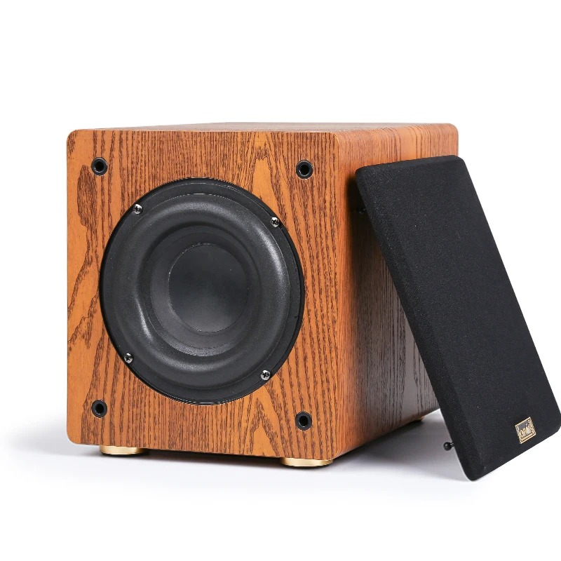 Caisson de basses passif professionnel de 6,5 pouces, avec puissance de crête de 100W, 4 Ohms, croisé intégré, pour Home cinéma, haut-parleur en bois à usage domestique