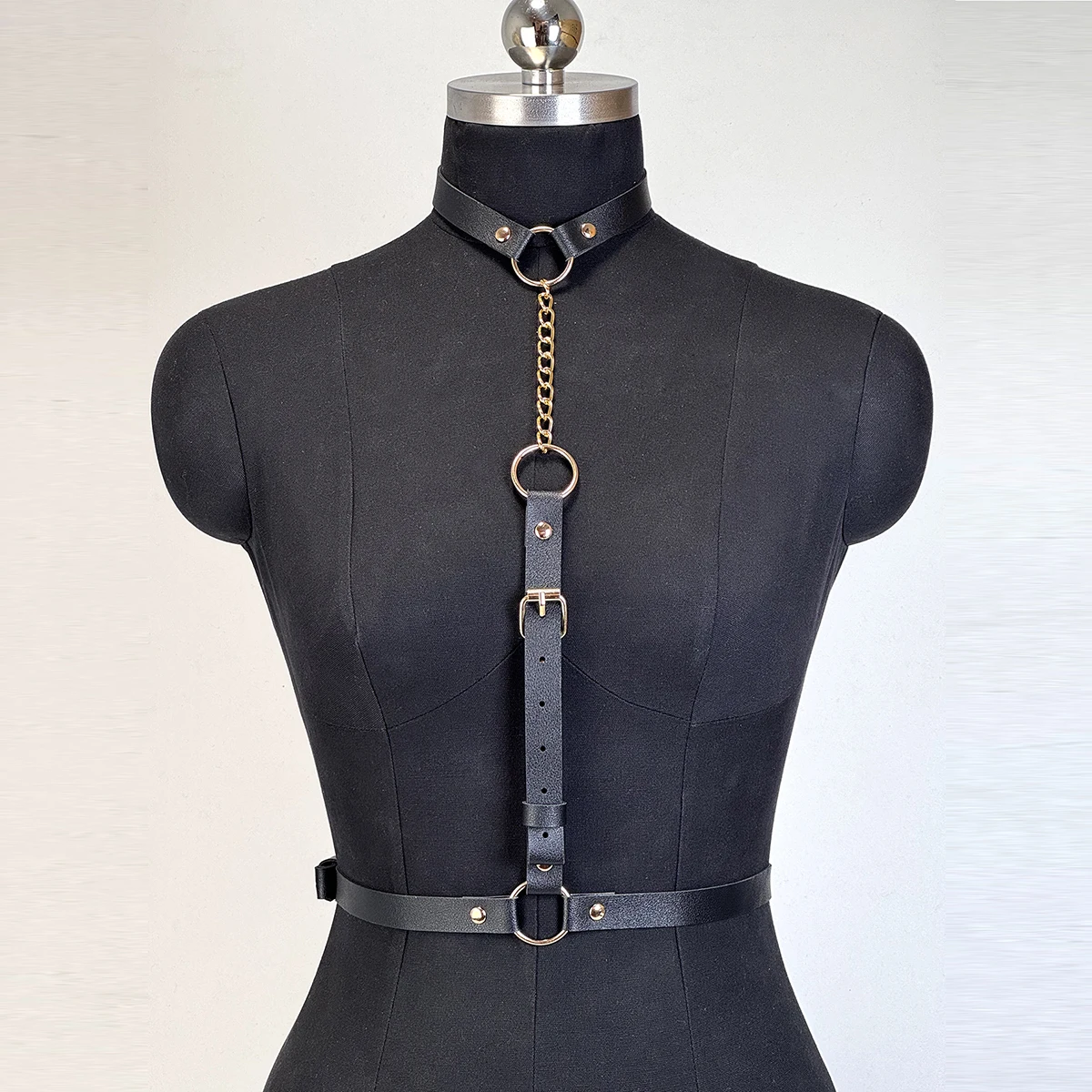 Damen Mode Punk Harness Gürtel Harajuku Brustgurt Korsett-Gürtel Hosenträger für Frauen Taillengürtel Gothic Kleidung Accessoires