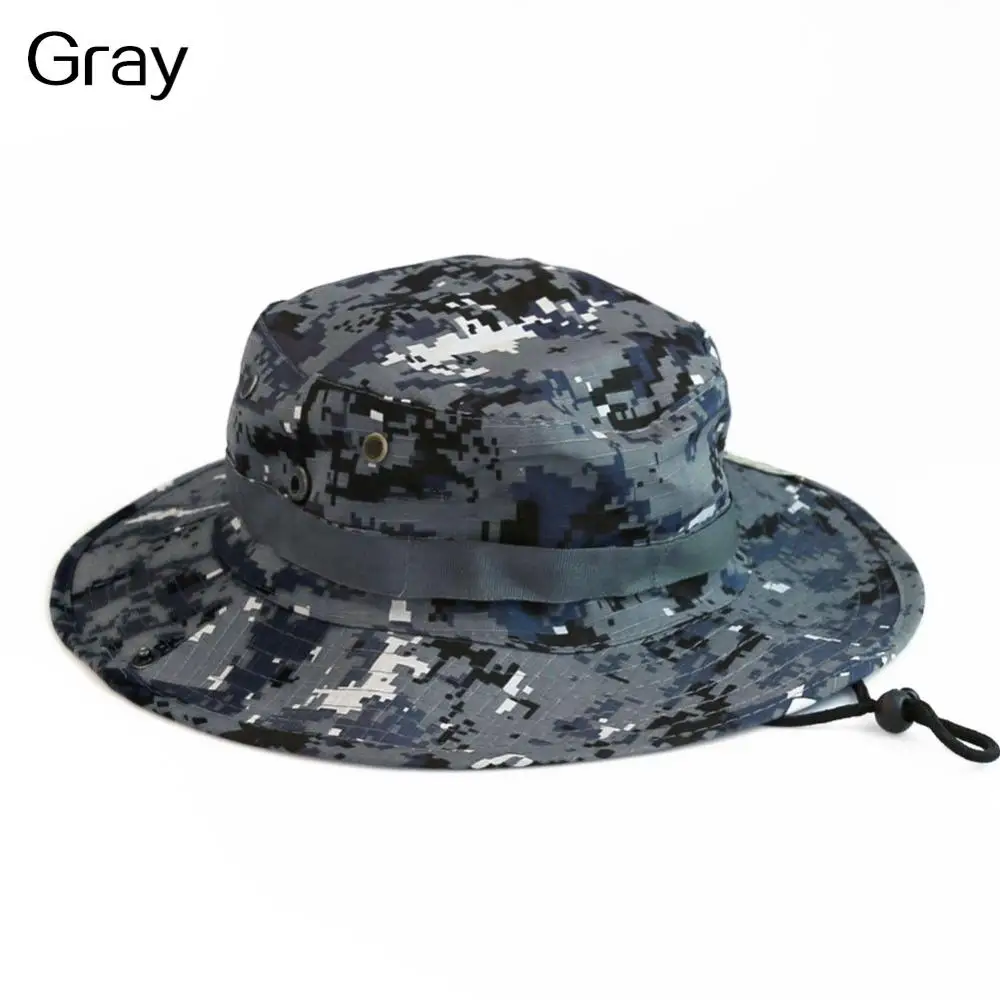 Cotton Hunting Hat Hat Men Cap Women Sports Boonie Washed Twill Chin Cord Camouflage Travel Sun Bucket Style Fisherman