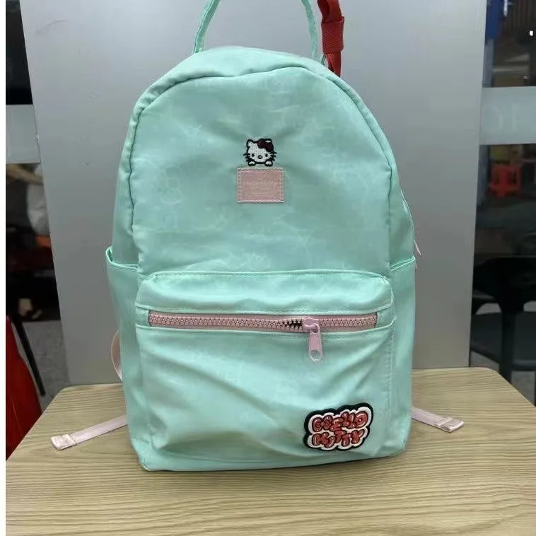 Sanrio Hello Kitty Y2k Kawaii Cartoon Cute Backpack Anime Women Light High Capacity Men High Quality Nylon Travel Student Bag
