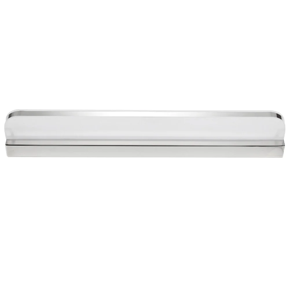 Luz frontal de espejo Led, lámpara acrílica plateada blanca cálida de 42Cm y 7W para baño, dormitorio, armario de maquillaje, montaje en pared, Pc de acero inoxidable