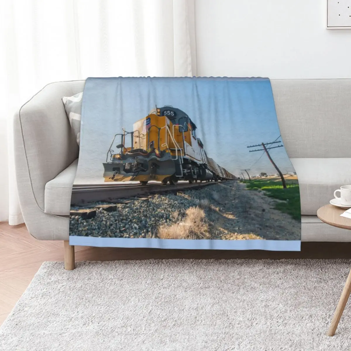 California Freight train Throw Blanket Tourist Bed Fashionable Heavy warm winter Bed Luxury Thicken Blankets