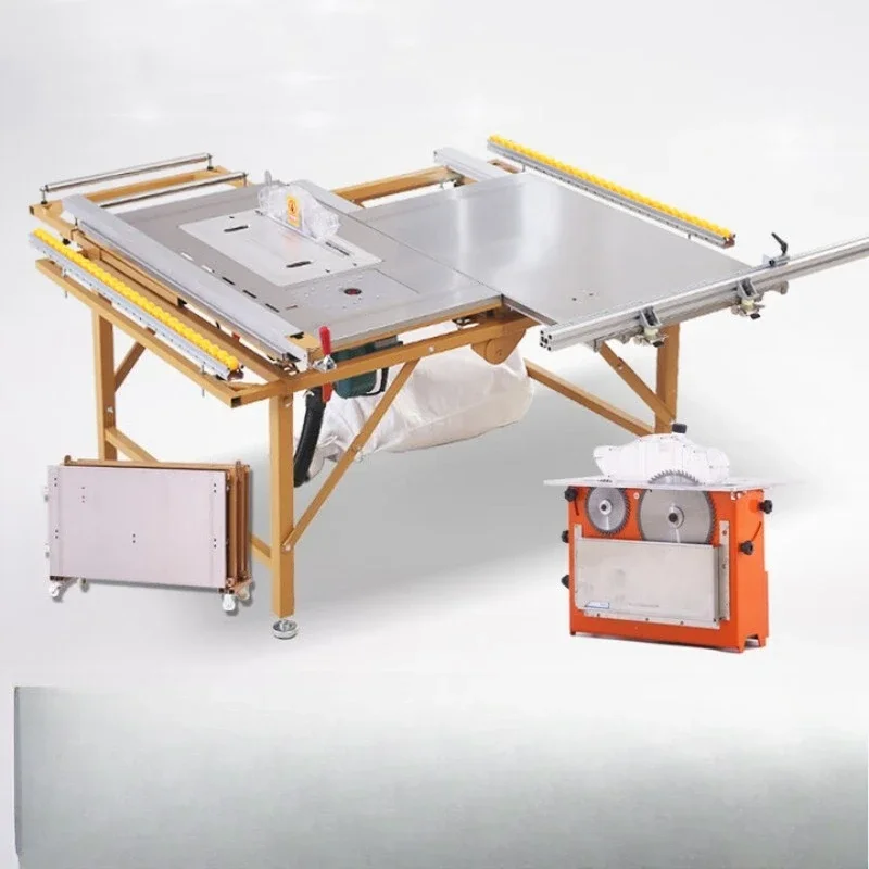 Dust-free sub-mother saw Precision panel saw Woodworking table saw, multi-functional folding woodworking table repair