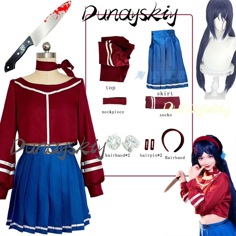 

MiSide Crazy Mita Cosplay Game Cosplay Costume Wig Women Primary Yandere Outfit Halloween Party RolePlay RolePlay Customized