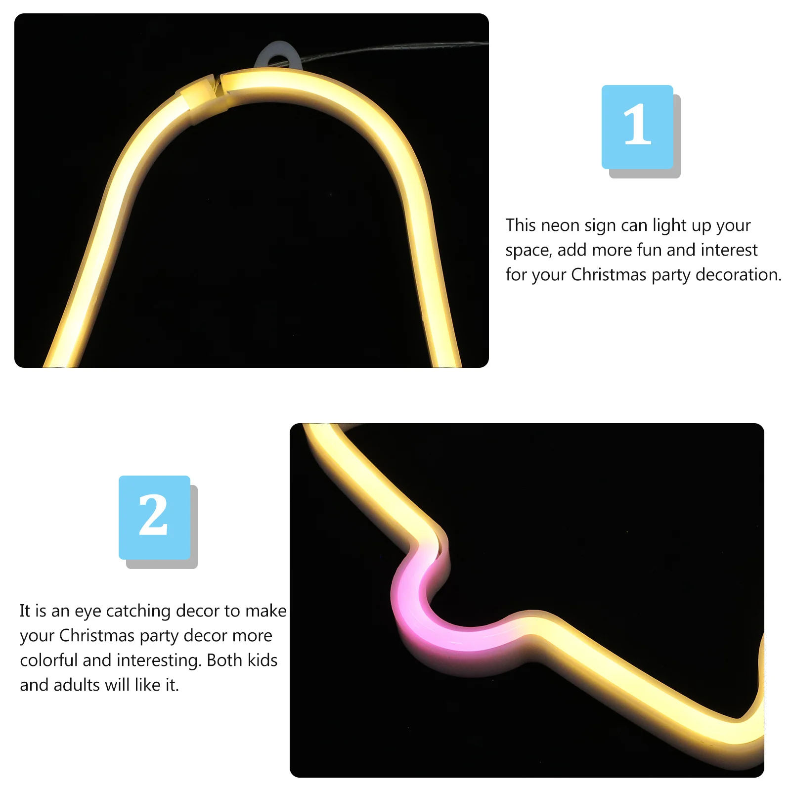 

Neon Sign Light For Christmas Led Wall Decor Bedroom Night Light Cool Lamp Holiday Party Decoration