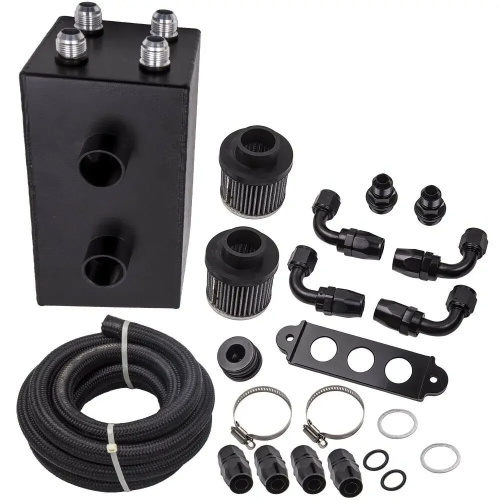 Lata de captura de óleo série Pro para Honda Civic Acura Integra 4 portas -10AN com mangueiras