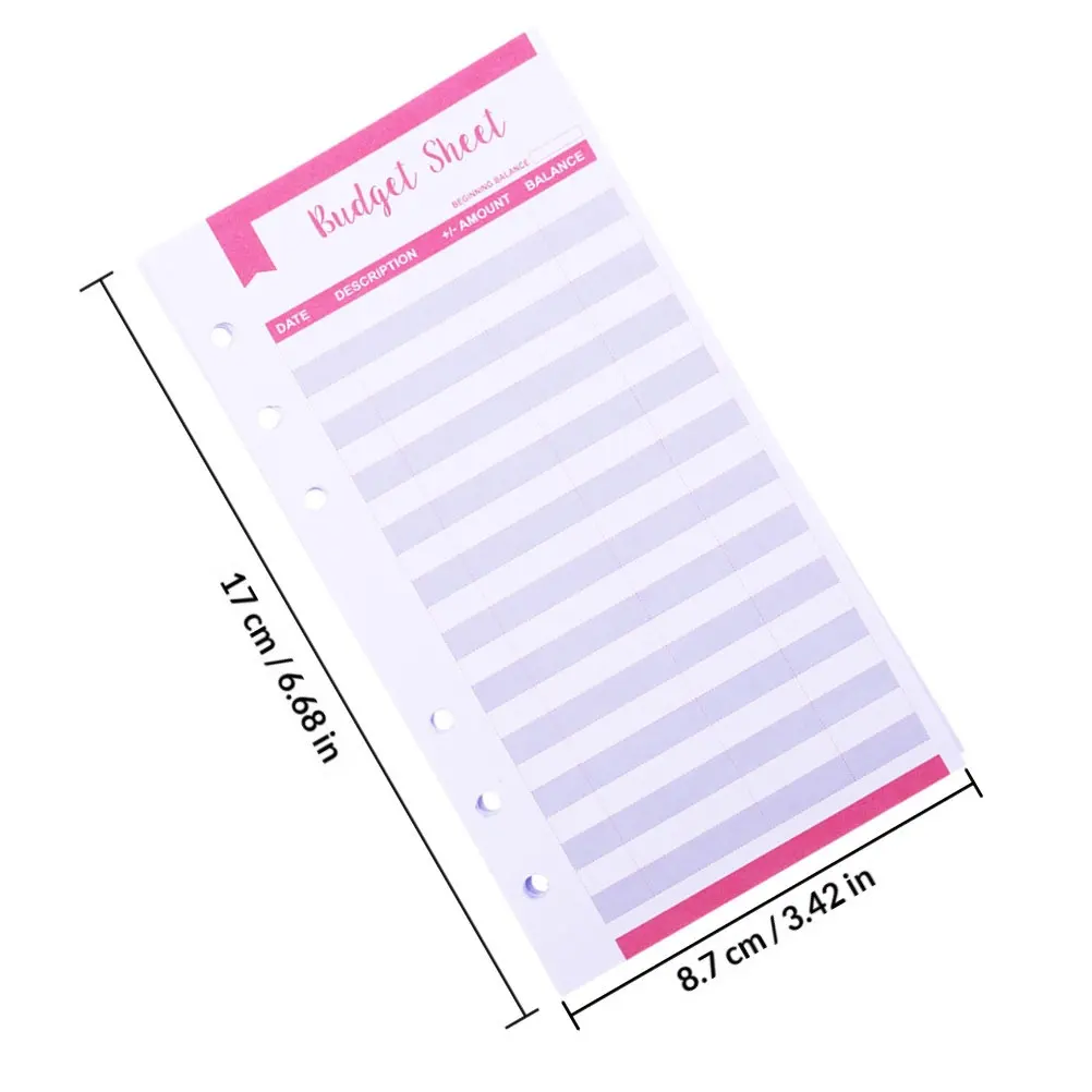 24Pcs Budget Cards Creative Portable Budget Planner Sheets Easy Carry Finance Management Tool for Household Travel Business