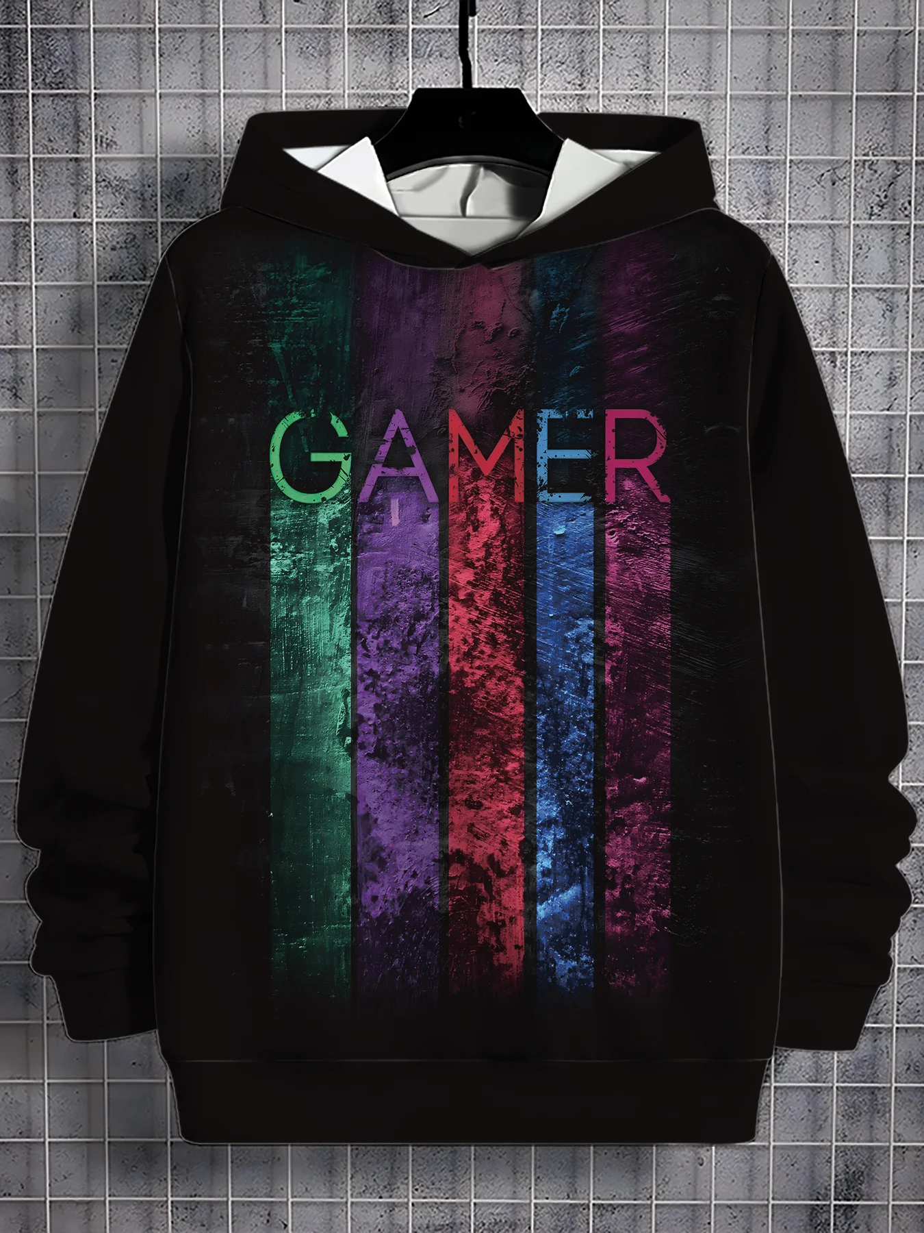 Men's 3D Funny Young Fashion Atmosphere Digital Printing Pullover Hooded Sweater, Spring Autumn and Winter Sports Sweater, Comfortable and Warm, Natural Inspiration for Life, Rich Printing Quality with Rich Details, Machine Washable Fabrics