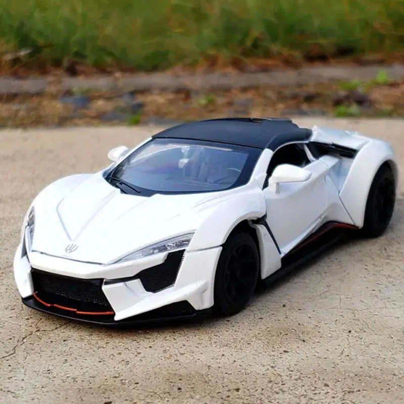 1:32 Lykan Hypersport coche en miniatura de aleación vehículos fundidos a presión coche extraíble colección de Metal regalos para niños