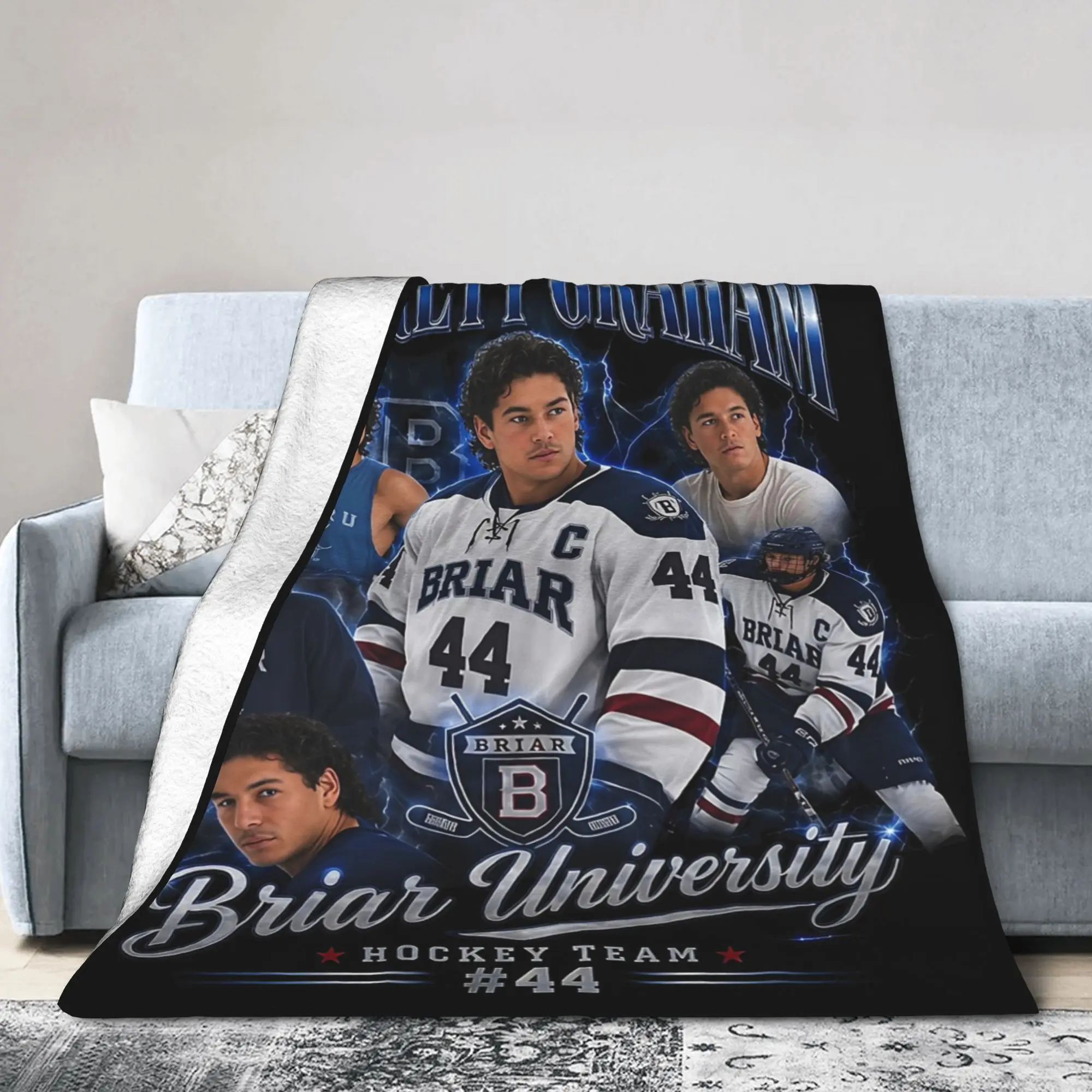 Briar University Garrett Grahams 44 Off Campus Blanket Cover Velvet  Ultra-Soft Throw Blanket for Car Sofa Couch Bedroom Quilt