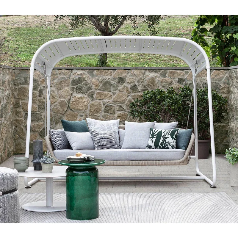 Outdoor Garden Swing Single Double Outdoor Rattan Hanging Basket Chair