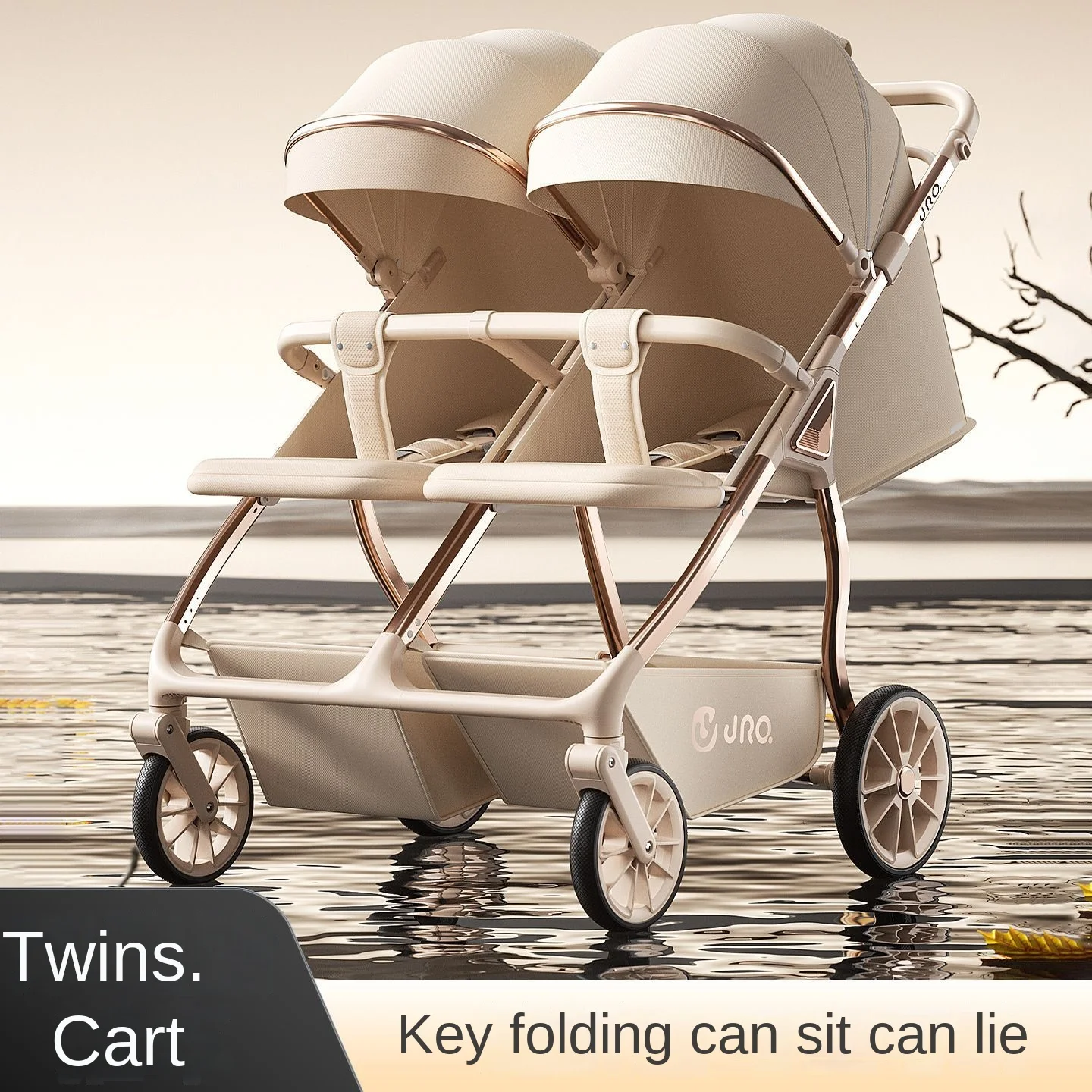 

Двойная коляска может сидеть и лежать. Детская коляска. Каркас из алюминиевого сплава. Легкая и складная коляска с высоким воротом для двойных прогулок.