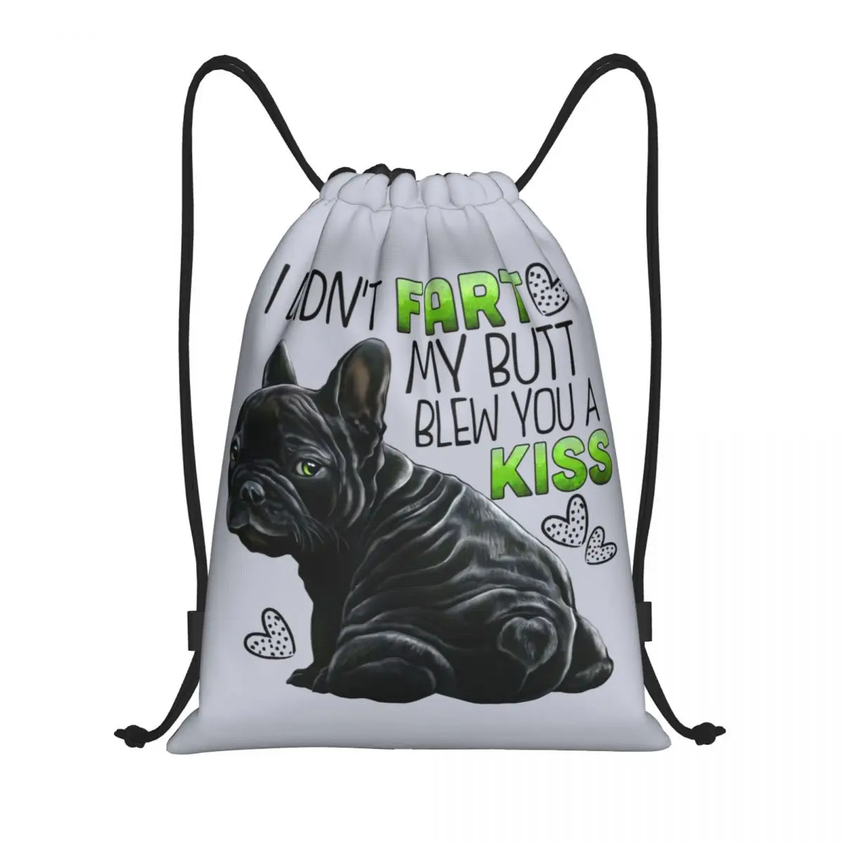 

Custom Cute French Bulldog Drawstring Bags for Training Yoga Backpacks Men Women Funny Frenchie Pet Sports Gym Sackpack