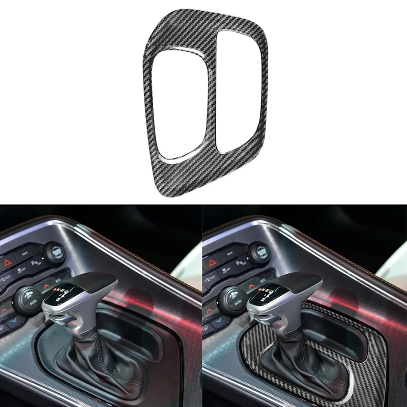 For Dodge Challenger SRT 2015-2023 Real Carbon Fiber Center Console Gear Shift Panel Cover Trim Interior Accessories