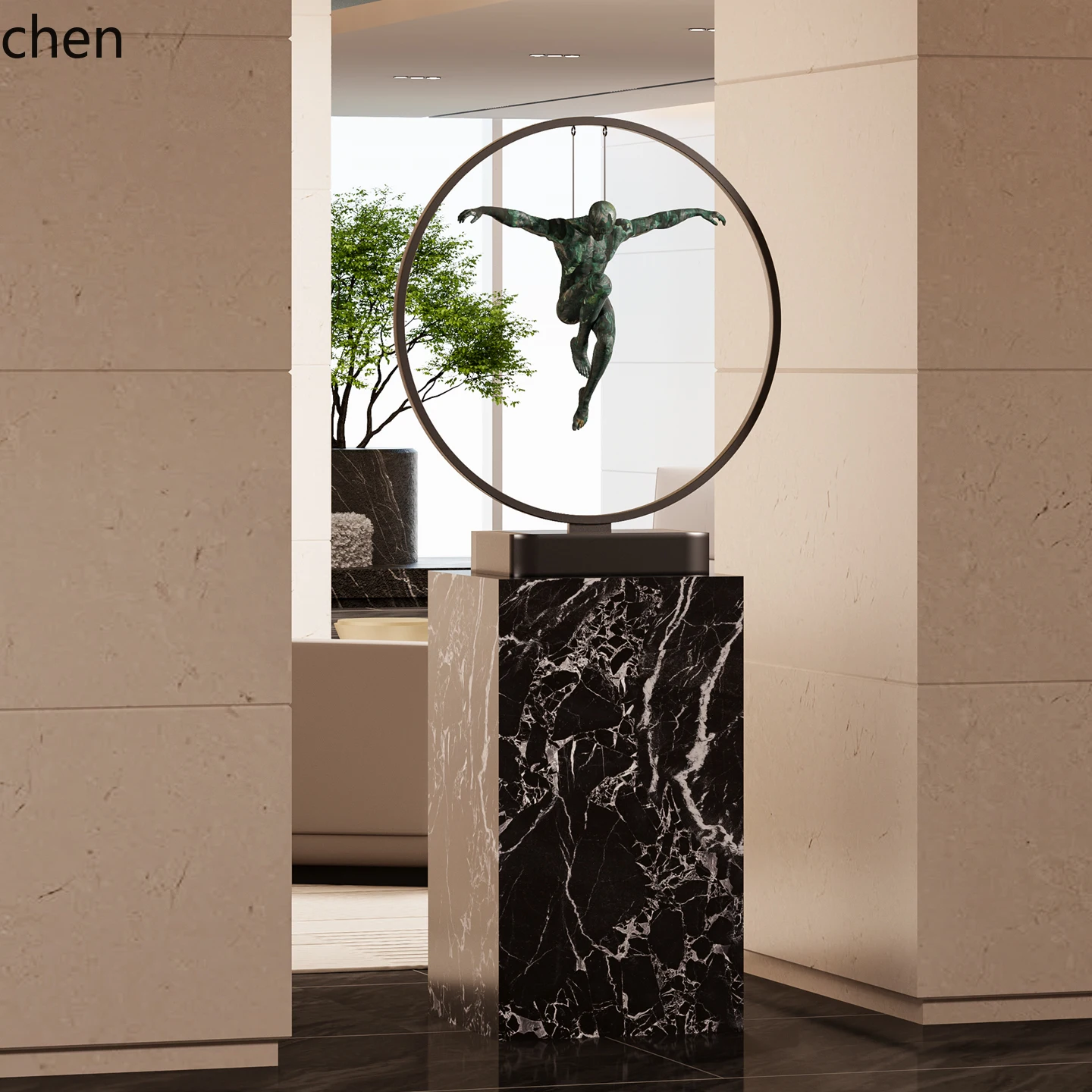 YFY Floor Ornament Entrance Office Hotel Lobby Sculpture Soft Decoration